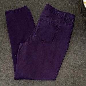 Avenue Denim Skinny Purple/Eggplant Jeans size 18
